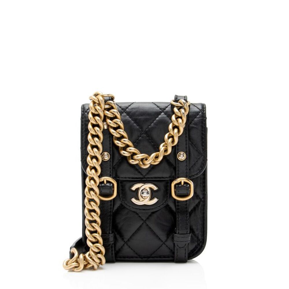 Chanel Aged Calfskin Mini City School Flap Bag